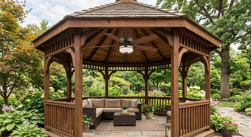 Gazebo Fan Installation in Overland Park, KS